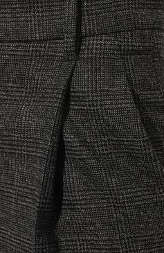 Женские шерстяные брюки BRUNELLO CUCINELLI коричневого цвета, арт. MB109B1275 | Фото 5 (Материал внешний: Шерсть; Длина (брюки, джинсы): Стандартные; Женское Кросс-КТ: Брюки-одежда; Силуэт Ж (брюки и джинсы): Прямые; Материал сплава: Проставлено; Драгоценные камни: Проставлено; Стили: Кэжуэл)