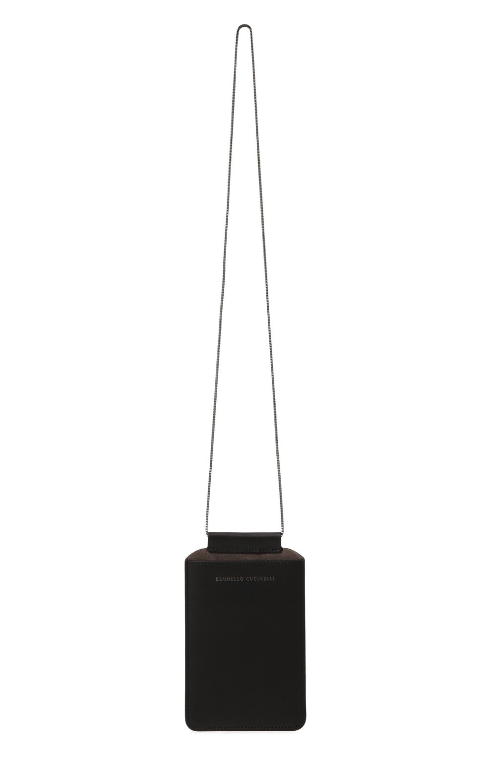 Кожаный чехол для iphone BRUNELLO CUCINELLI черного цвета, арт. MWHED2531 | Фото 5 (Женское Кросс-КТ: Кожа iPhone)