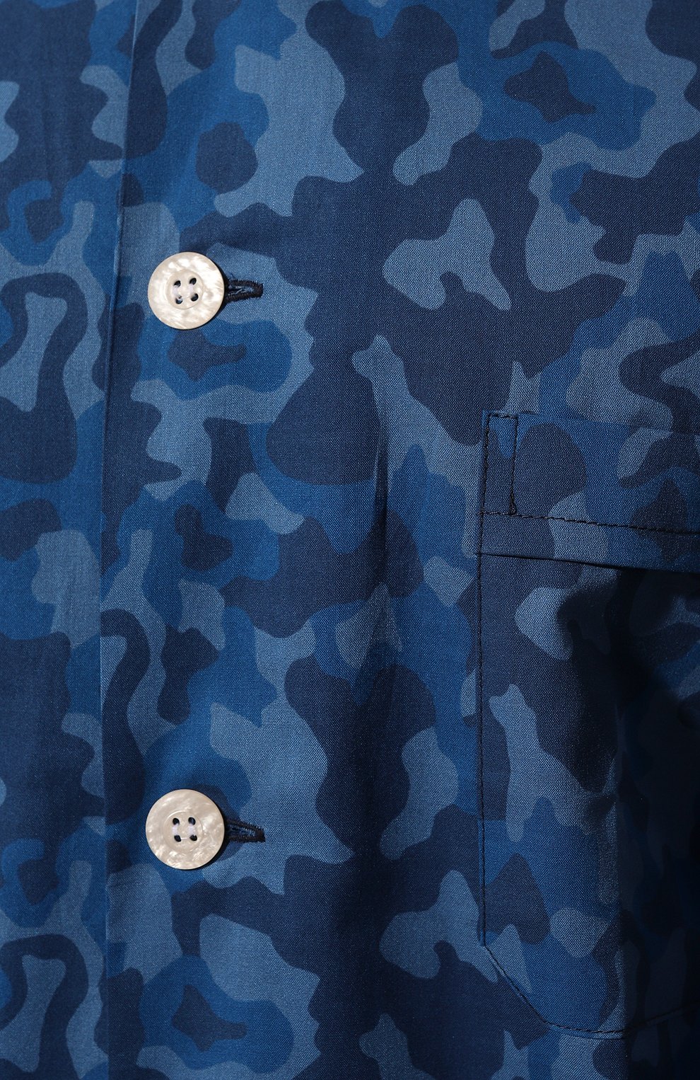 Мужская хлопковая пижама DEREK ROSE синего цвета, арт. 5000-LEDB055 | Фото 7 (Рукава: Длинные; Длина (брюки, джинсы): Стандартные; Кросс-КТ: домашняя одежда; Длина (для топов): Стандартные; Материал сплава: Проставлено; Материал внешний: Хлопок; Драгоценные камни: Проставлено)