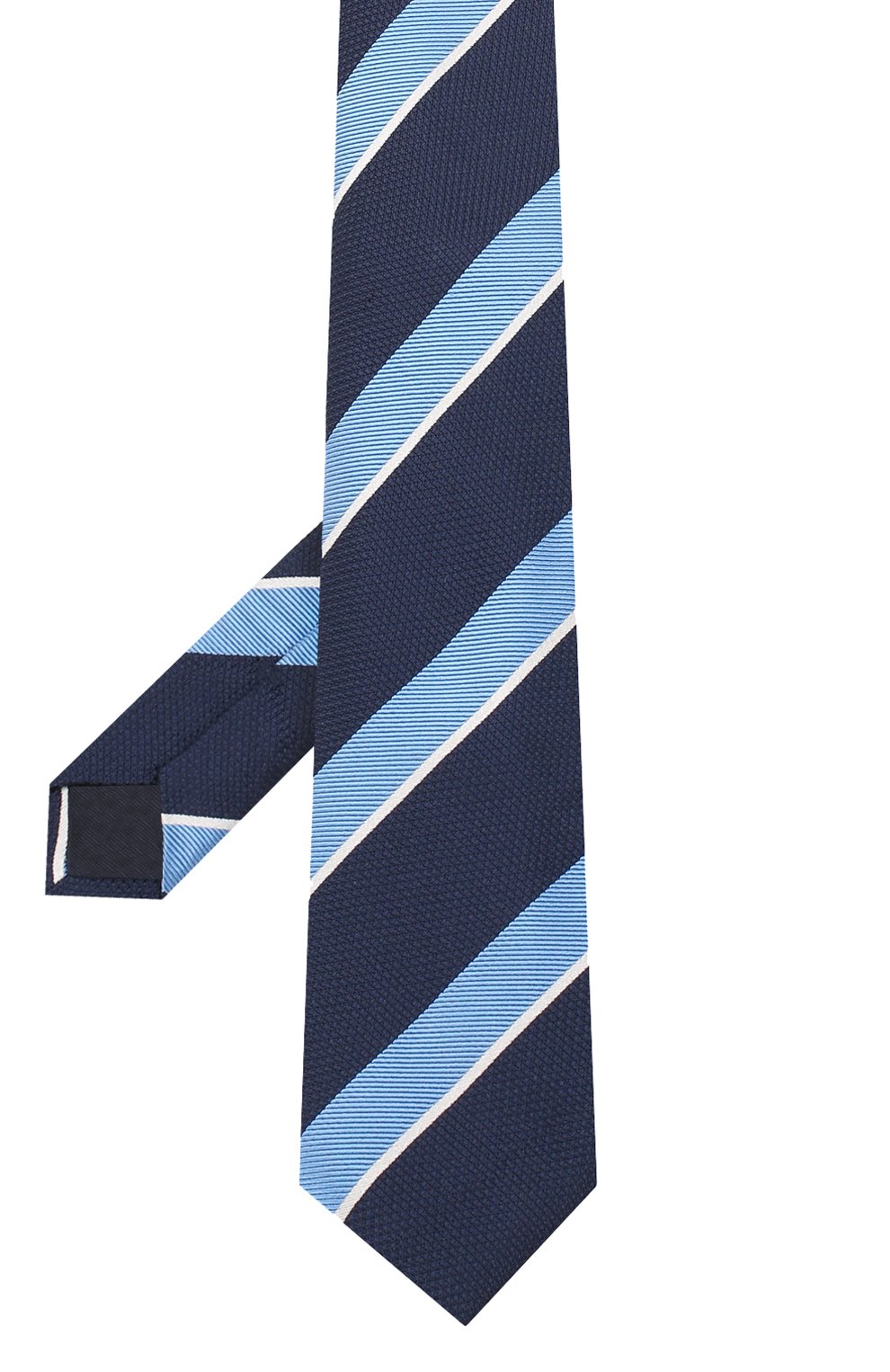 Мужской шелковый галстук VAN LAACK темно-синего цвета, арт. LER0Y/K04059 | Фото 2 (Принт: С принтом; Материал: Текстиль, Шелк)