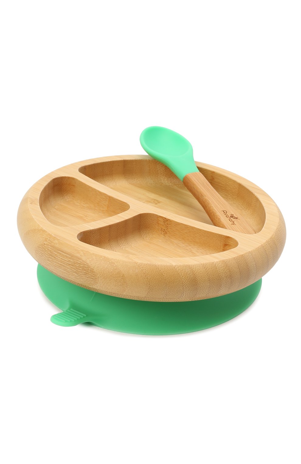 Детского тар елка с ложкой AVANCHY зеленого цвета, арт. GBPL | Фото 1 (Кросс-КТ: Посуда; Материал: Растительное волокно)