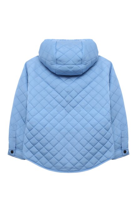 Мужская утепленная куртка DSQUARED2 голубого цвета, арт. DQ2121/D00BN | Фото 2 (Драгоценные камни: Проставлено; Рукава: 3/4; Материал подклада: Синтетический материал; Материал внешний: Синтетический материал; Материал сплава: Проставлено; Длина (верхняя одежда): Короткие)