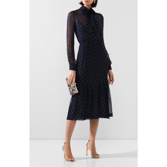 фото Шелковое платье saint laurent