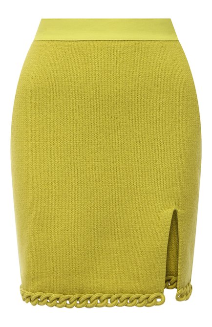 Женская шерстяная юбка BOTTEGA VENETA салатового цвета по цене 146000 руб., арт. 685421/V1MF0 | Фото 1