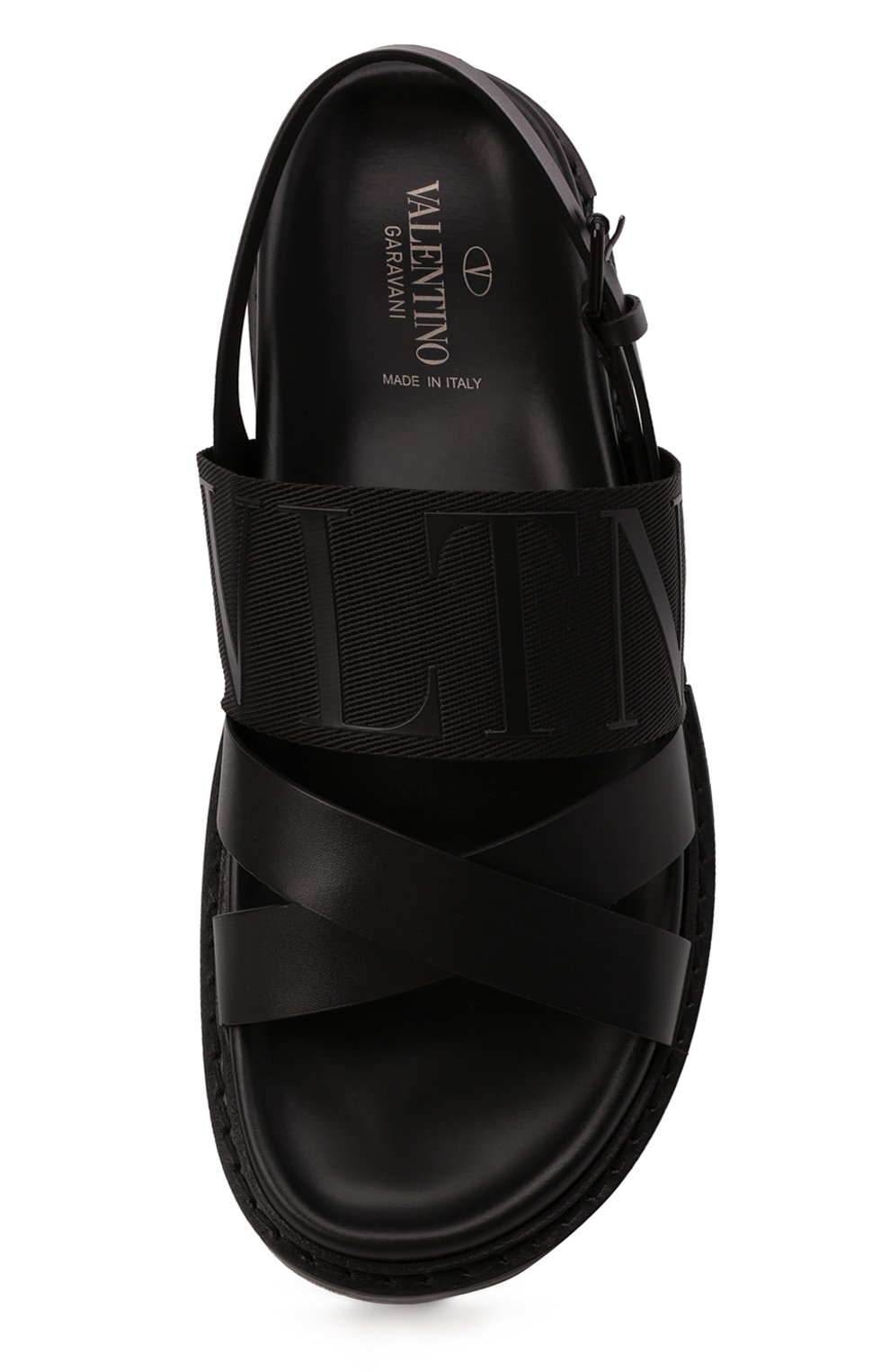 Мужские кожаные сандалии VALENTINO черного цвета, арт. XY2S0F50/IGF | Фото 6 (Материал внутренний: Натуральная кожа; Длина стельки: 25,0, 25,6, 26,3, 27,0, 27,6, 28,3, 29,0, 29,6)