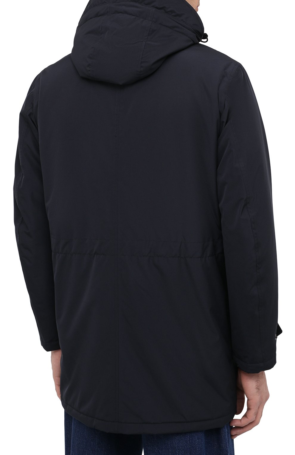 Мужская утепленная парка ASPESI темно-синего цвета, арт. W0 I 9I12 7981 | Фото 4 (Кросс-КТ: парка, Куртка; Рукава: Длинные; Длина (верхняя одежда): До середины бедра; Материал внешний: Синтетический материал; Мужское Кросс-КТ: утепленные куртки, Верхняя одежда; Материал сплава: Проставлено; Материал подклада: Синтетический материал; Драгоценные камни: Проставлено)