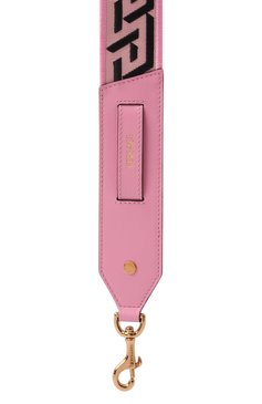 Женские ремень для сумки VERSACE розового цвета, арт. 1002526/1A01572 | Фото 2 (Материал сплава: Проставлено; Нос: Не проставлено; Кросс-КТ: ремень-сумка; Материал: Текстиль)