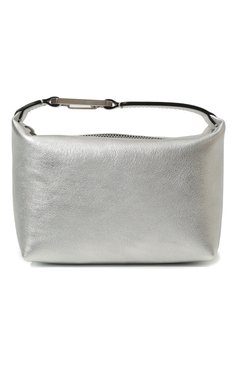 Женская сумка moonbag small EERA серебряного цвета, арт. MBLASV | Фото 1 (Сумки-технические: Сумки top-handle; Материал: Натуральная кожа; Размер: small)