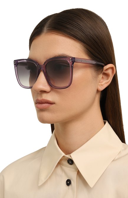 Женские солнцезащитные очки ISABEL MARANT фиолетового цвета, арт. IM0123 789 | Фото 2 (Тип очков: С/з; Оптика Гендер: оптика-женское; Очки форма: Квадратные)