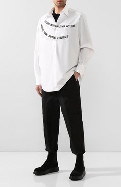 Мужские замшевые челси ALEXANDER MCQUEEN черного цвета, арт. 586198/WHXK2 | Фото 2 (Материал внутренний: Натуральная кожа; Материал утеплителя: Без утеплителя; Подошва: Массивная; Мужское Кросс-КТ: Сапоги-обувь, Челси-обувь; Материал внешний: Замша)