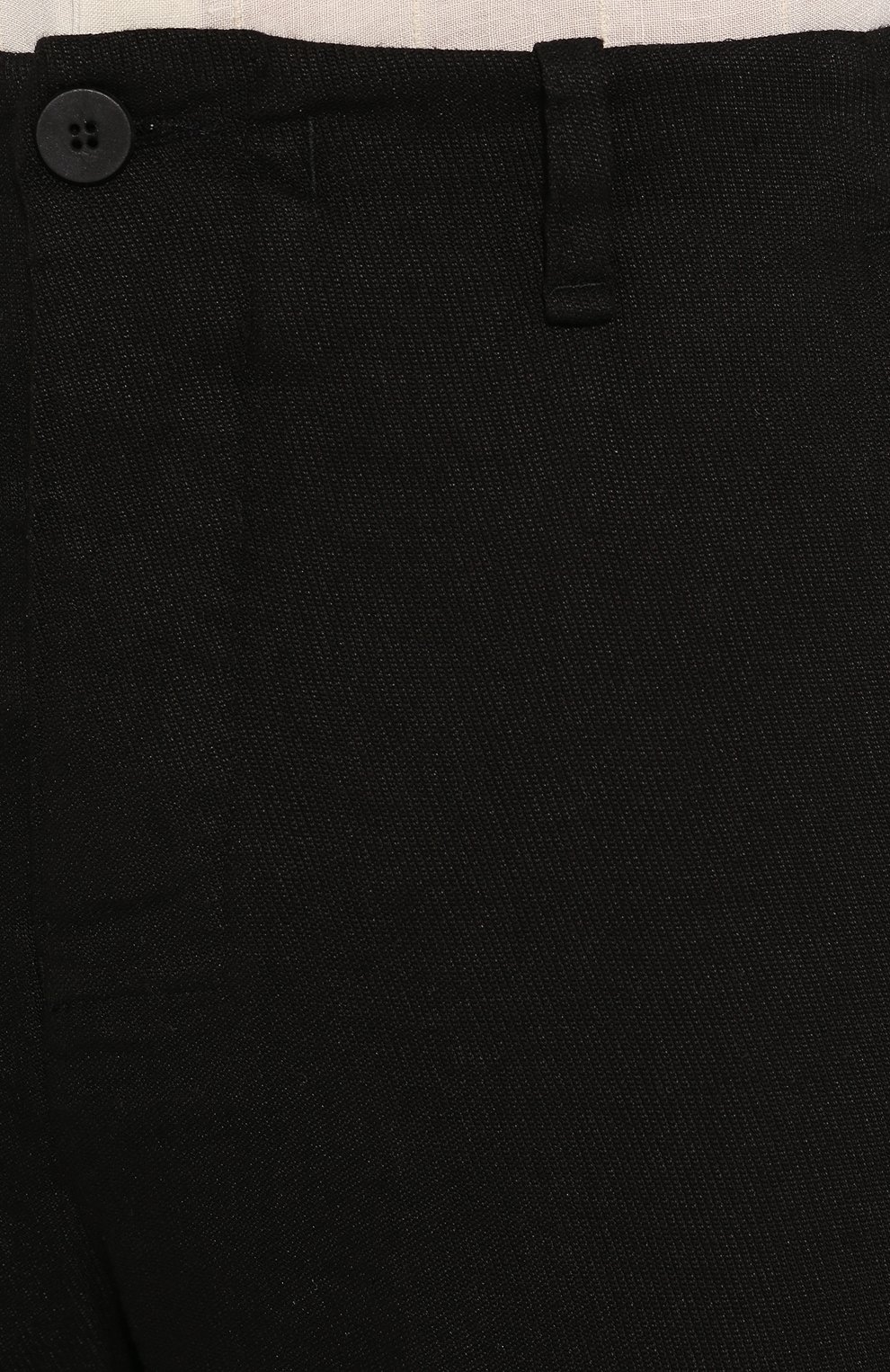 Мужские брюки из смеси льна и вискозы TRANSIT черного цвета, арт. CFUTRKF151 | Фото 5 (Длина (брюки, джинсы): Стандартные; Случай: Повседневный; Материал внешний: Вискоза, Лен)