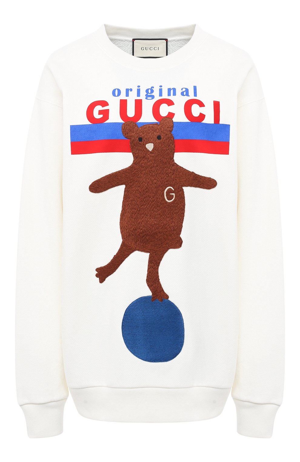 Женский белый хлопковый свитшот GUCCI купить в интернет-магазине ЦУМ ...