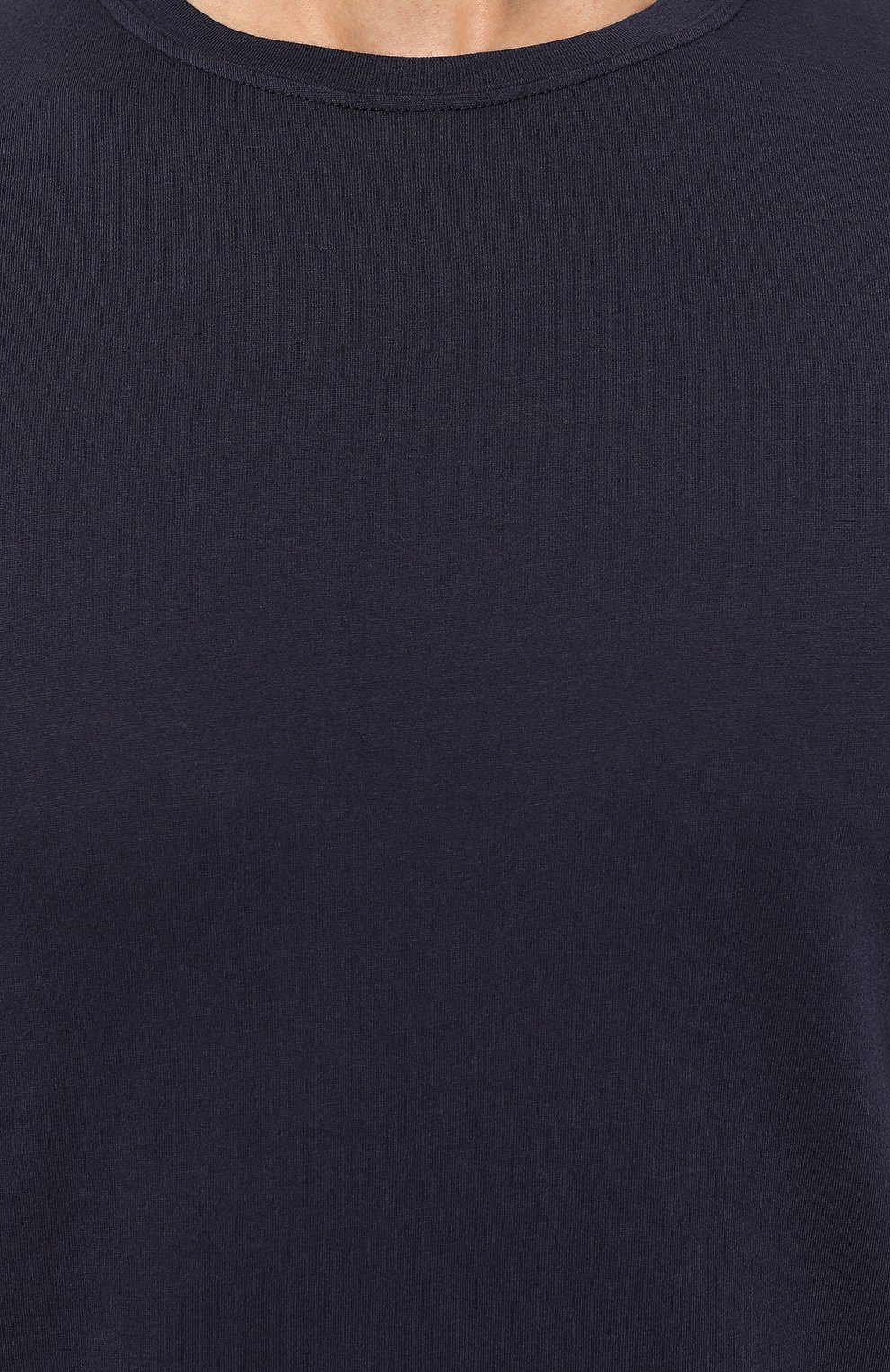 Мужская хлопковая футболка FEDELI темно-синего цвета, арт. 6UID0113 | Фото 5 (Принт: Без принта; Рукава: Короткие; Длина (для топов): Стандартные; Материал сплава: Проставлено; Материал внешний: Хлопок; Драгоценные камни: Проставлено; Стили: Кэжуэл)
