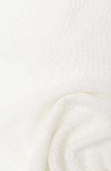 Детский шерстяной шарф CATYA белого цвета, арт. 327728 | Фото 2 (Материал: Шерсть, Текстиль; Материал сплава: Проставлено; Нос: Не проставлено)
