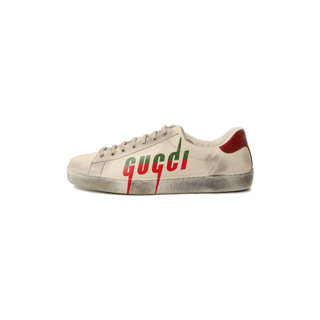 Кожаные кеды Ace Gucci  576137 A38V0 Фото 2