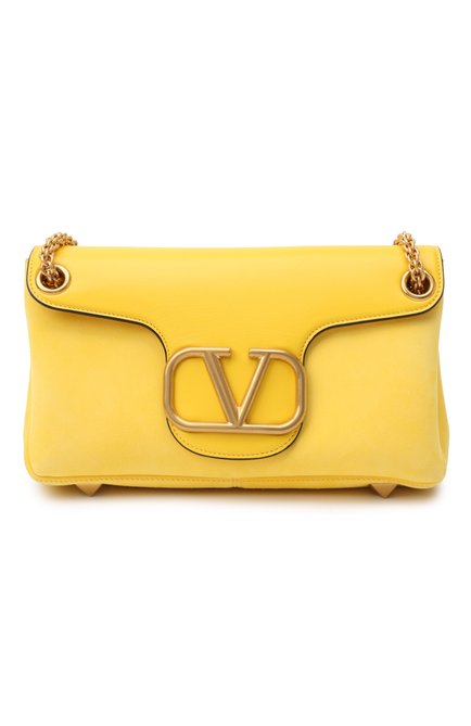 Женская сумка stud sign VALENTINO желтого цвета по цене 254500 руб., арт. XW2B0K26/IRL | Фото 1