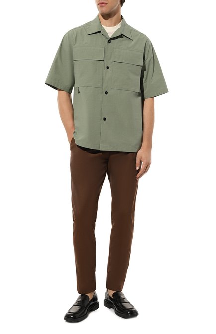 Мужские шерстяные брюки KITON коричневого цвета, арт. UP1LACJ0752B | Фото 2 (Длина (брюки, джинсы): Стандартные; Материал внешний: Шерсть; Случай: Повседневный; Стили: Кэжуэл)