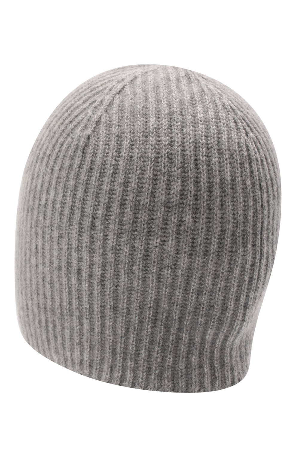 Мужская кашемировая шапка ALLUDE серого цвета, арт. 5592459 | Фото 2 (Материал: Текстиль, Кашемир, Шерсть; Кросс-КТ: Трикотаж)