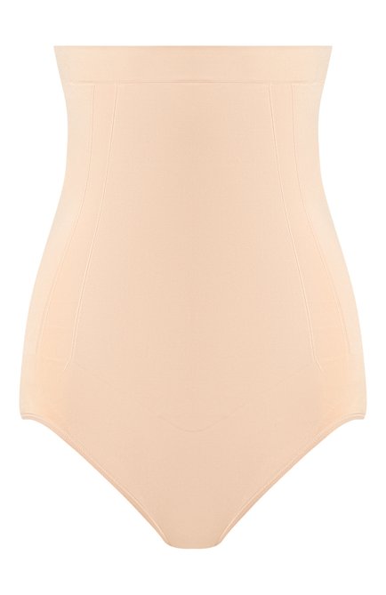 Женские утягивающие трусы с завышенной талией SPANX бежевого цвета, арт. SS1815 | Фото 1 (Материал внешний: Синтетический материал; Статус проверки: Проверена категория)