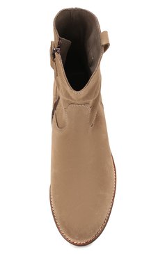Детские замшевые ботинки BEBERLIS бежевого цвета, арт. 20903-A/35-38 | Фото 4 (Материал внутренний: Натуральная кожа; Статус проверки: Проверено, Проверена категория)