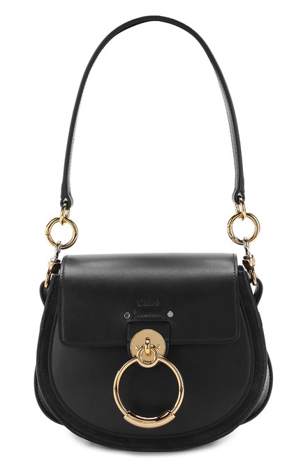 Женская сумка tess small CHLOÉ черного цвета по цене 176500 руб., арт. CHC18WS153A37 | Фото 1