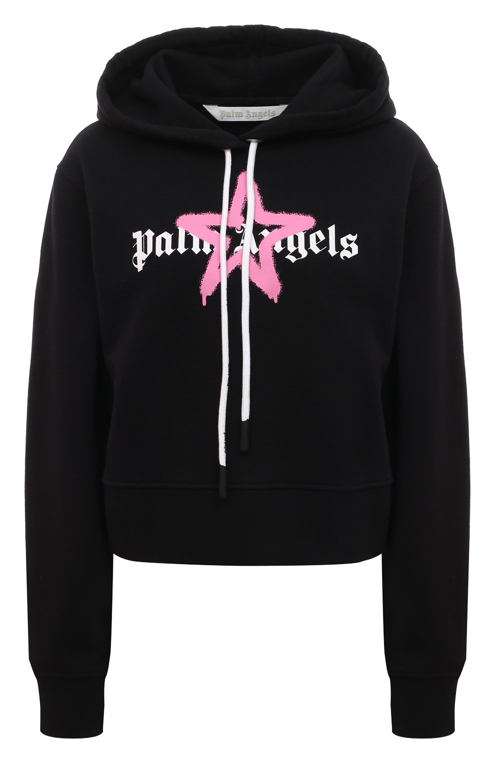 Женский черный хлопковое худи PALM ANGELS купить в интернет-магазине ...
