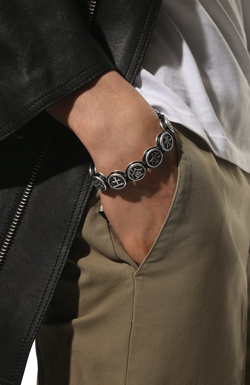 Мужской браслет алхимия успеха GL JEWELRY черного цвета, арт. M4701007-S97-01 | Фото 2 (Материал: Серебро)