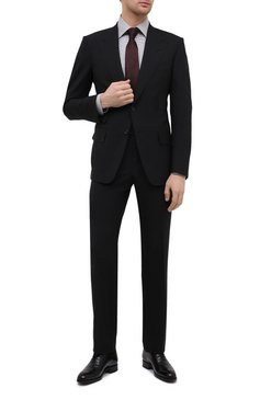 Мужские кожаные оксфорды с брогированием TOM FORD черного цвета, арт. J1096T-ANU | Фото 2 (Мужское Кросс-КТ: Броги-обувь; Материал внутренний: Натуральная кожа; Региональные ограничения белый список (Axapta Mercury): RU; Стили: Классический; Статус проверки: Проверено, Проверена категория)