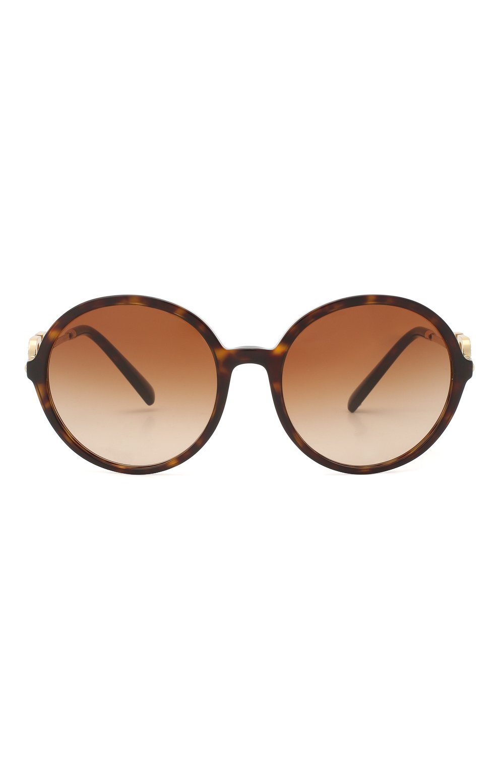 Женские солнцезащитные очки VALENTINO коричневого цвета, арт. 4075-500213 | Фото 3 (Тип очков: С/з; Оптика Гендер: оптика-женское; Очки форма: Круглые)