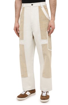 Мужские хлопковые брюки JACQUEMUS белого цвета, арт. 206PA06/125110 | Фото 3 (Длина (брюки, джинсы): Стандартные; Случай: Повседневный; Материал внешний: Хлопок; Стили: Минимализм)