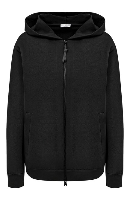 Женский хлопковая толстовка BRUNELLO CUCINELLI темно-серого цвета по цене 99500 руб., арт. MH827SA306 | Фото 1