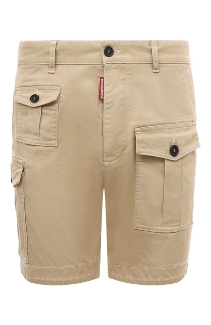 Мужские джинсовые шор�ты DSQUARED2 бежевого цвета по цене 58450 руб., арт. S74MU0780/S39021 | Фото 1