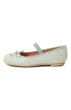 Детские балетки PRETTY BALLERINAS светло-зеленого цвета, арт. 48793 | Фото 2 (Материал внешний: Текстиль)