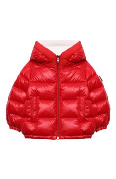 Детского комплект из куртки и комбинезона MONCLER красного цвета, арт. G2-951-1F517-20-68950 | Фото 2 (Рукава: Длинные; Кросс-КТ НВ: Верхняя одежда-одежда, Утепленные; Материал внешний: Синтетический материал; Материал утеплителя: Пух и перо; Материал подклада: Хлопок)