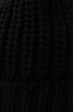 Детского шапка LES HOMMES черного цвета, арт. KLK850-653U | Фото 3 (Материал: Текстиль, Шерсть, Синтетический материал)