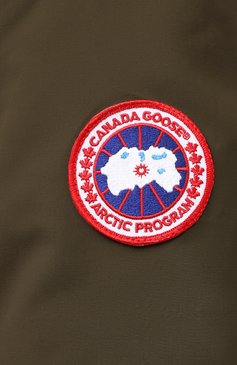 Женская пуховая парка CANADA GOOSE хаки цвета, арт. 6555L | Фото 5 (Кросс-КТ: Куртка; Рукава: Длинные; Длина (верхняя одежда): До середины бедра; Материал внешний: Синтетический материал; Стили: Спорт-шик; Материал утеплителя: Пух и перо)