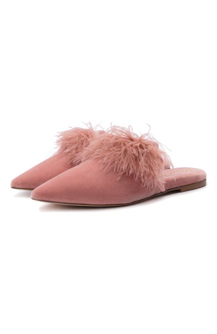 Женского домашние туфли OLIVIA VON HALLE розового цвета по цене 83650 руб., арт. SL0004 | Фото 1