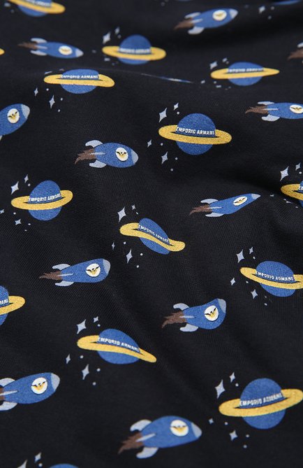 Детского хлопковое одеяло EMPORIO ARMANI синего цвета, арт. 409167/0A818 | Фото 2 (Региональные ограничения белый список (Axapta Mercury): RU)