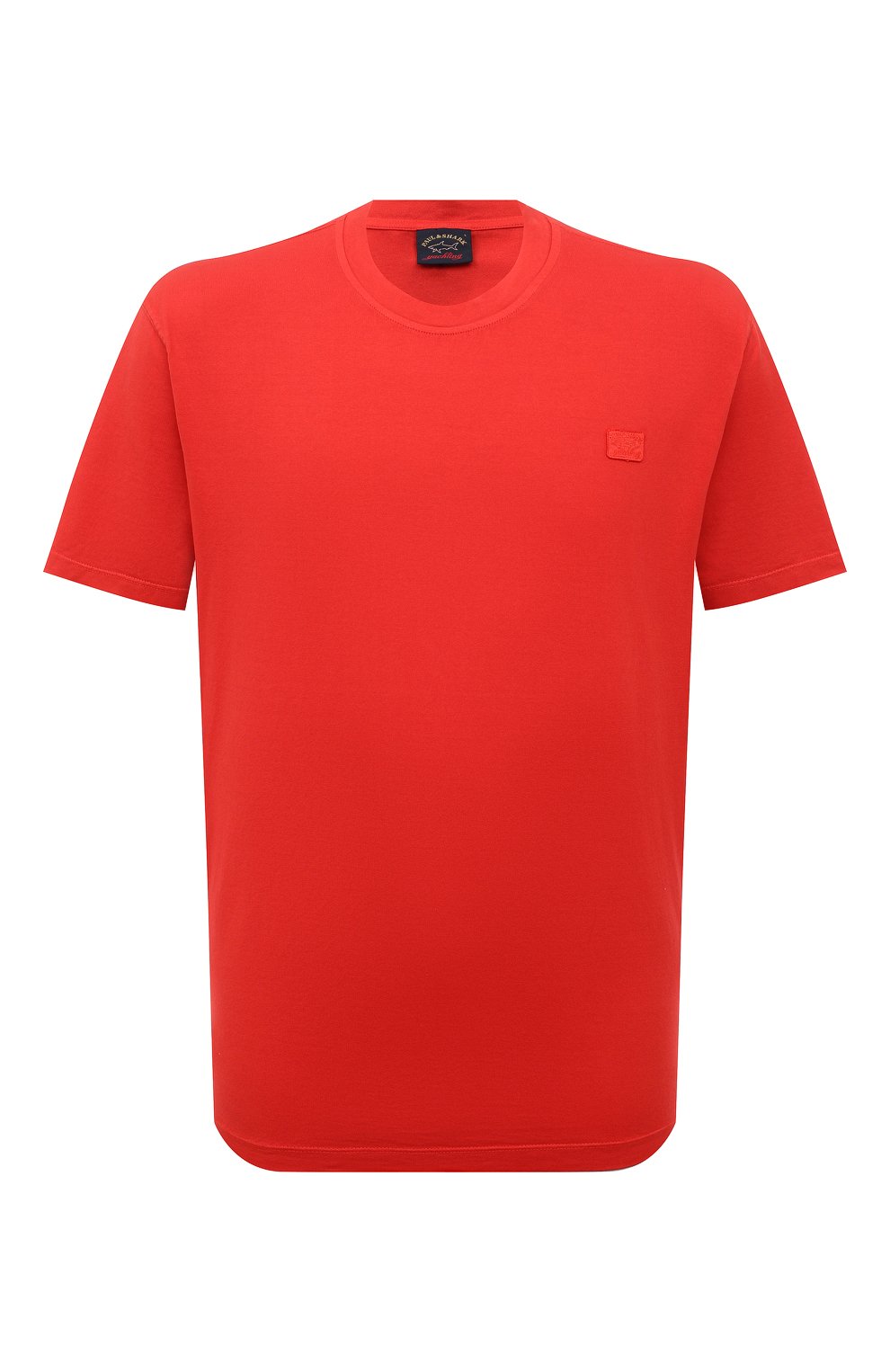 Хлопковая футболка Paul&Shark 13311654, цвет красный, размер 52