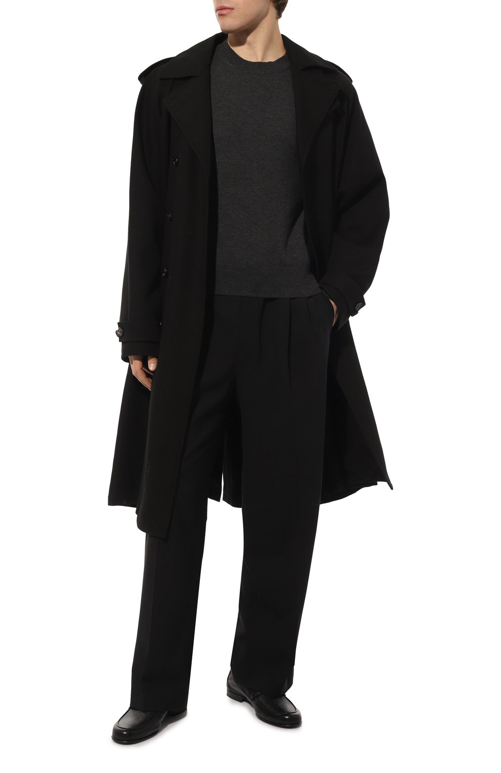 Мужские кожаные пенни-лоферы BARRETT черного цвета, арт. 171U064.17 | Фото 2 (Материал внутренний: Натуральная кожа; Стили: Классический)