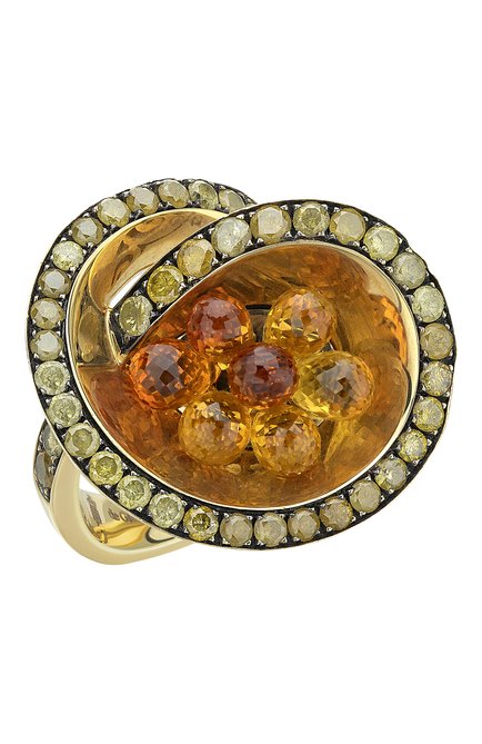Женские кольцо DE GRISOGONO бесцветного цвета, арт. 51250/02 | Фото 1 (Материал сплава: Желтое золото; Драгоценные камни: Бриллианты)