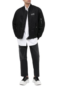 Мужские замшевые ботинки tread slick ALEXANDER MCQUEEN черного цвета, арт. 627225/WHW57 | Фото 2 (Мужское Кросс-КТ: Ботинки-обувь; Материал внутренний: Натуральная кожа; Материал утеплителя: Без утеплителя; Подошва: Массивная; Материал внешний: Замша; толщина подошвы: 5; ширина носка стельки: 8,5, 9, 9,4, 9,2; Длина стельки: 26,0, 26,6, 27,3, 27,6, 28,0, 28,3, 28,7, 29,0, 29,3)