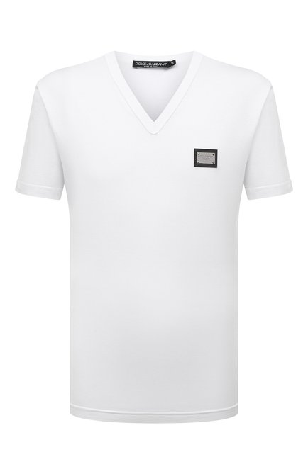 Мужская хлопковая футболка DOLCE & GABBANA белого цвета по цене 69950 руб., арт. G8PT2T/G7F2I | Фото 1