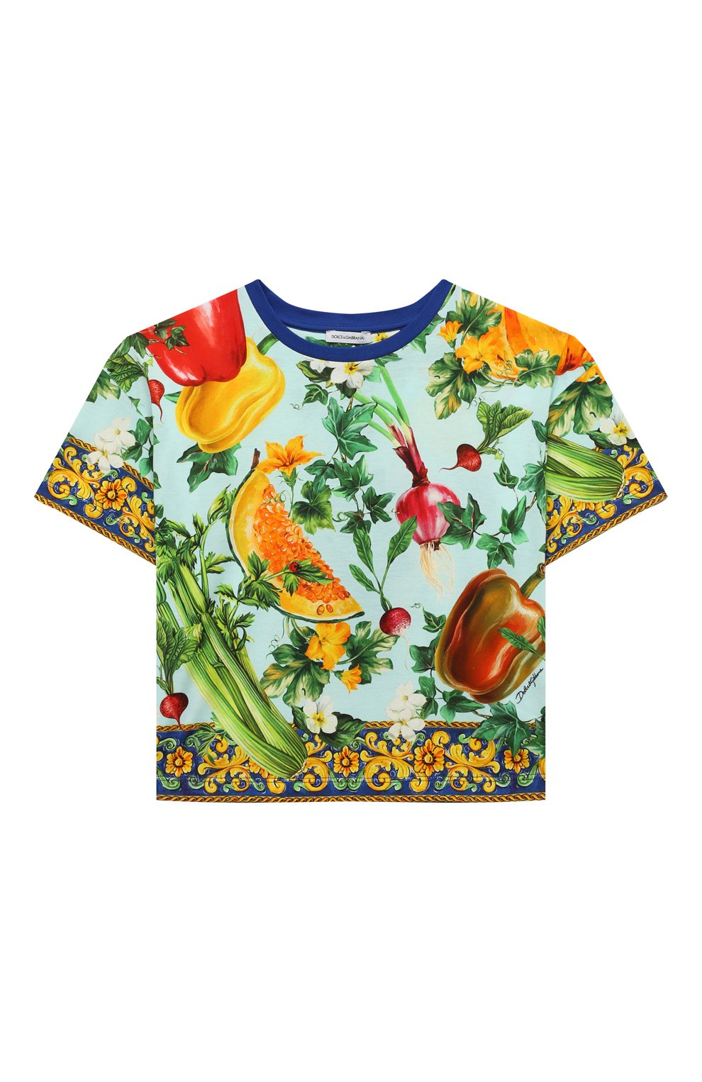 Хлопковая футболка Dolce & Gabbana L5JTHX/G7I0W/2-6