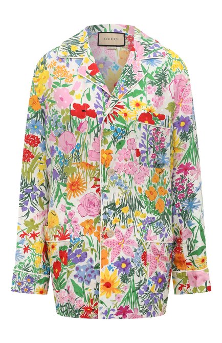 Женская шелковая рубашка gucci x ken scott GUCCI разноцветного цвета по цене 216000 руб., арт. 650233 ZAGIE | Фото 1