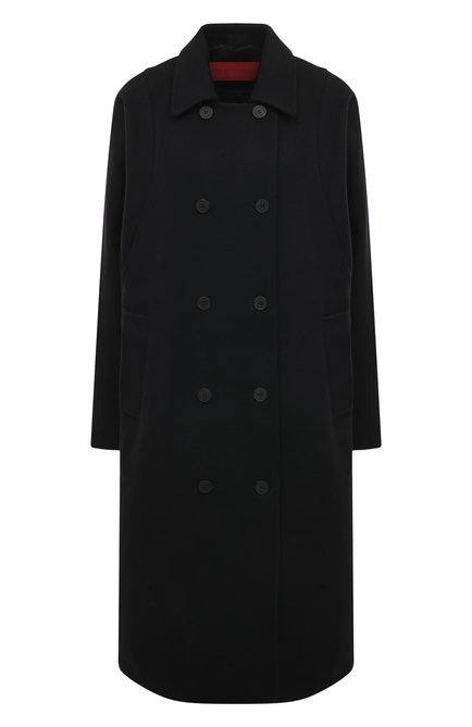 Женское пальто RED SEPTEMBER черного цвета, арт. 924.02.56.04 | Фото 1 (Материал сплава: Проставлено; Рукава: Длинные; Драгоценные камни: Проставлено; Материал внешний: Хлопок, Синтетический материал; Длина (верхняя одежда): Длинные)
