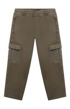 Дет ские хлопковые брюки-карго ASPESI хаки цвета, арт. F23002PLC6050/4-8 | Фото 1 (Случай: Повседневный; Материал сплава: Проставлено; Нос: Не проставлено; Материал внешний: Хлопок)