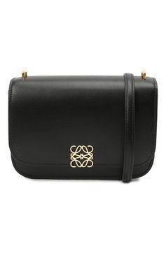 Женская сумка goya small LOEWE черного цвета, арт. A896N09X01 | Фото 4 (Сумки-технические: Сумки через плечо; Материал: Натуральная кожа; Ремень/цепочка: На ремешке; Размер: small)