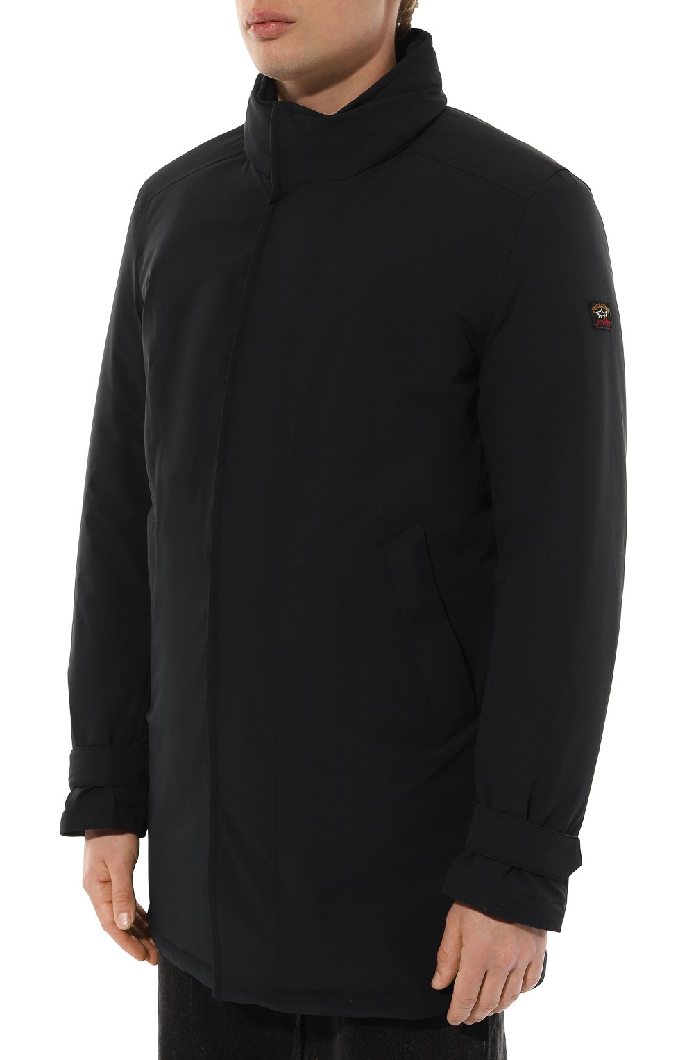 Мужская утепленная куртка PAUL&SHARK черного цвета, арт. 12312009 | Фото 3 (Кросс-КТ: Куртка; Рукава: Длинные; Длина (верхняя одежда): До середины бедра; Материал внешний: Синтетический материал; Мужск ое Кросс-КТ: утепленные куртки; Материал сплава: Проставлено; Материал подклада: Синтетический материал; Драгоценные камни: Проставлено; Стили: Кэжуэл)