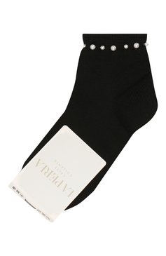 Детские хлопковые носки LA PERLA черного цвета, арт. 42045/3-6 | Фото 1 (Материал: Текстиль, Хлопок; Кросс-КТ: Носки)